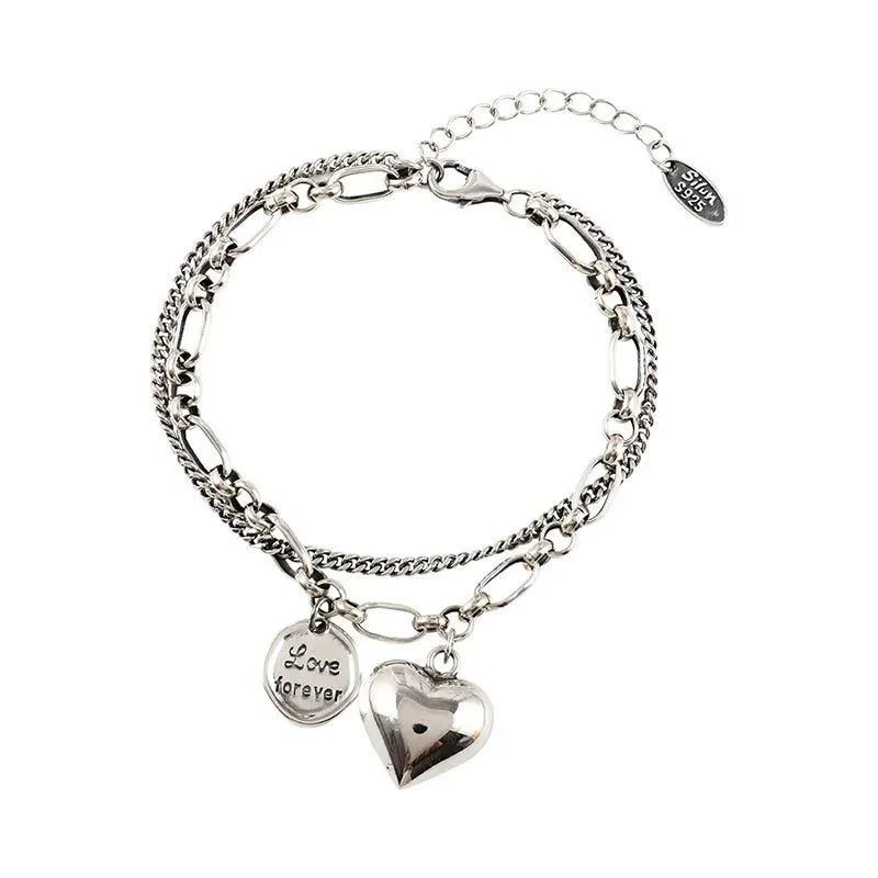 Bransoletka „Love forever” ze srebra 925 + 2 darmowe zawieszki - Image 3