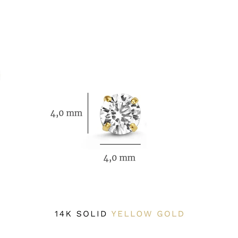 Zestaw kolczyków z kamieniem Dara Brillane | Złoty - Image 7