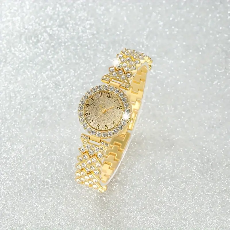 Zestaw zegarka i bransoletki Luxe Radiance | Złoty - Image 2