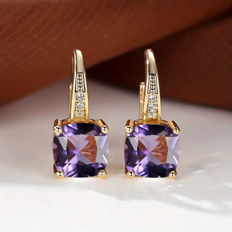 Kolczyki z kółkiem kamień Mystic Sapphire | Złoto - Image 9