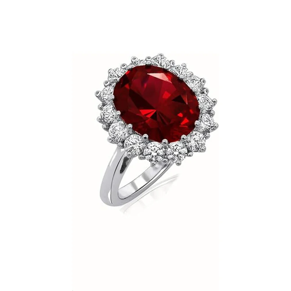 Pierścionek z rubinem Scarlet Crown | Białe złoto - Image 2