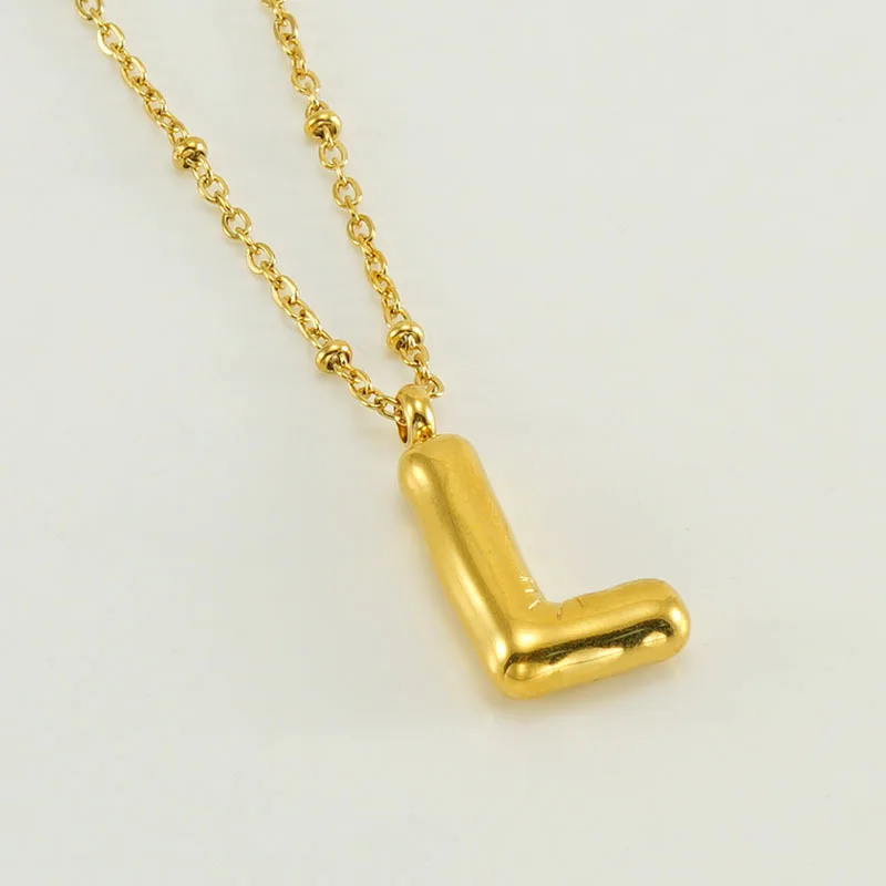 Specjalny naszyjnik z literą platerowany 18-karatowym złotem i ozdobną kulą - Image 21