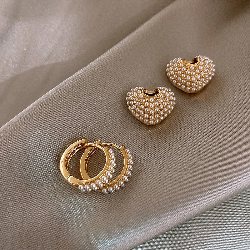 Złote kolczyki Pearl of Love - Image 4