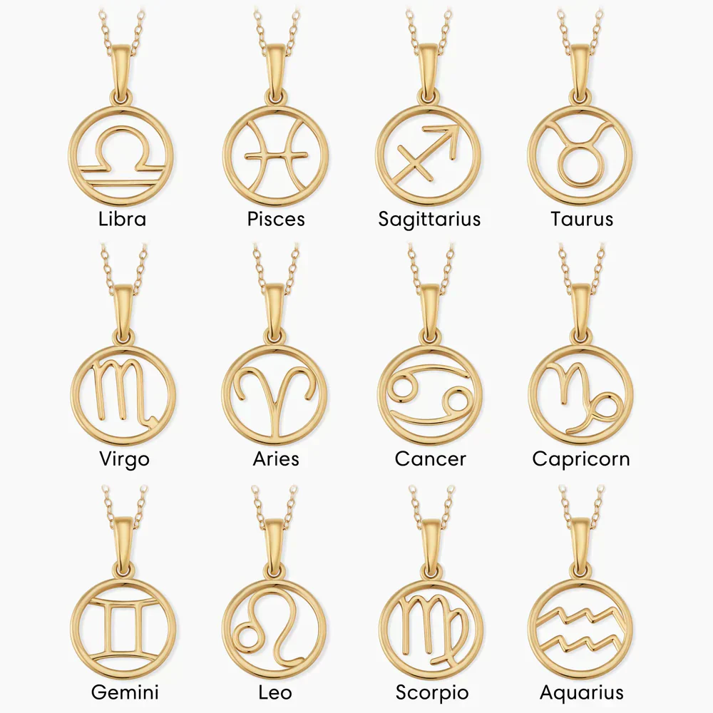 Naszyjnik ze znakiem zodiaku | Złoty - Image 3